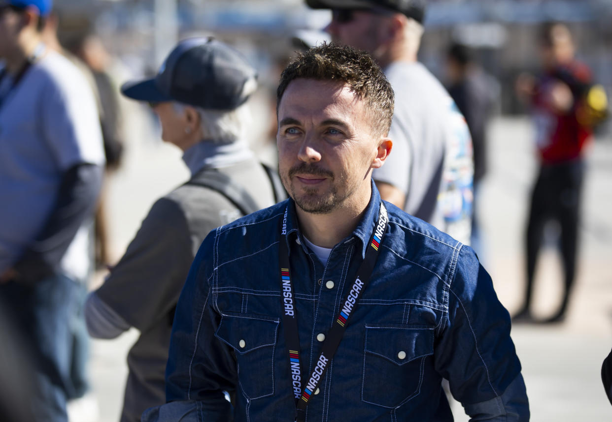 Nov 4, 2022; Avondale, Arizona, USA; Actor Frankie Muniz in attendance of NASCAR Cup Series practice for the NASCAR championship race at Phoenix Raceway. Mandatory Credit: Mark J. Rebilas-USA TODAY Sports