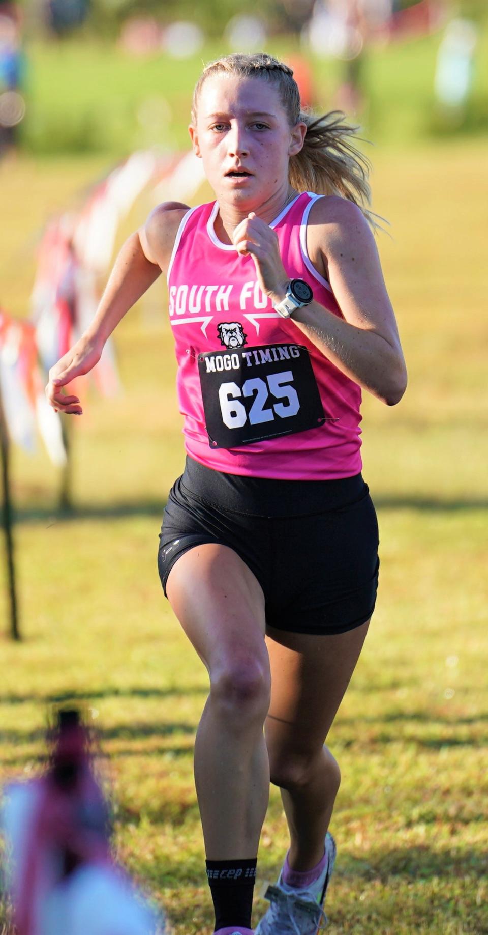 South Fork senior Addison Boyer took the victory running a time of 18:57 at the South Fork Bulldog Invite on Saturday, Oct. 21, 2023 in Martin County.