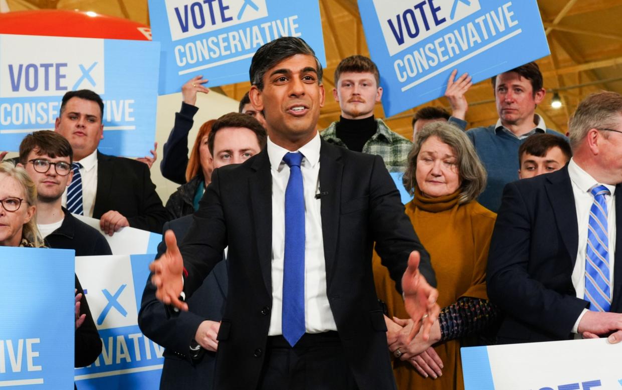 Prime Minister Rishi Sunak celebrates in Teesside with Lord Ben Houchen