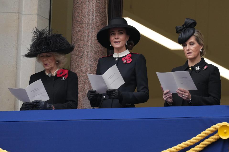 Members of The Royal Family attend the National Service of Remembrance at The Cenotaph in London. - Credit: James Whatling / MEGA