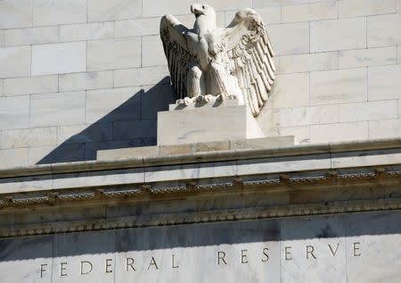 The Federal Reserve Building stands in Washington April 3, 2012. REUTERS/Joshua Roberts/File Photo