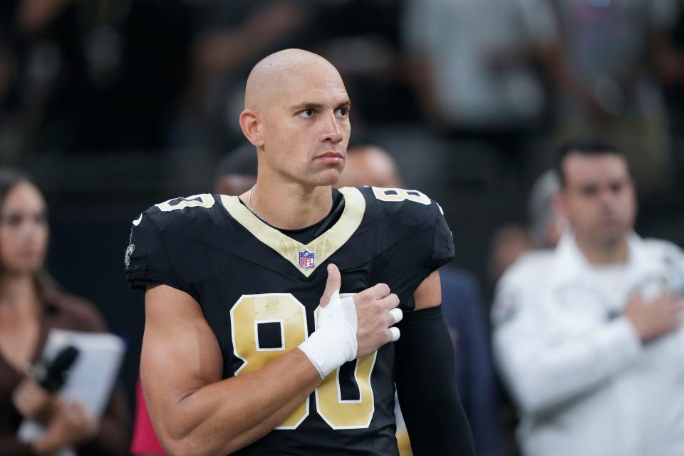 Saints tight end Jimmy Graham before a preseason game against the Chiefs on Aug. 13.