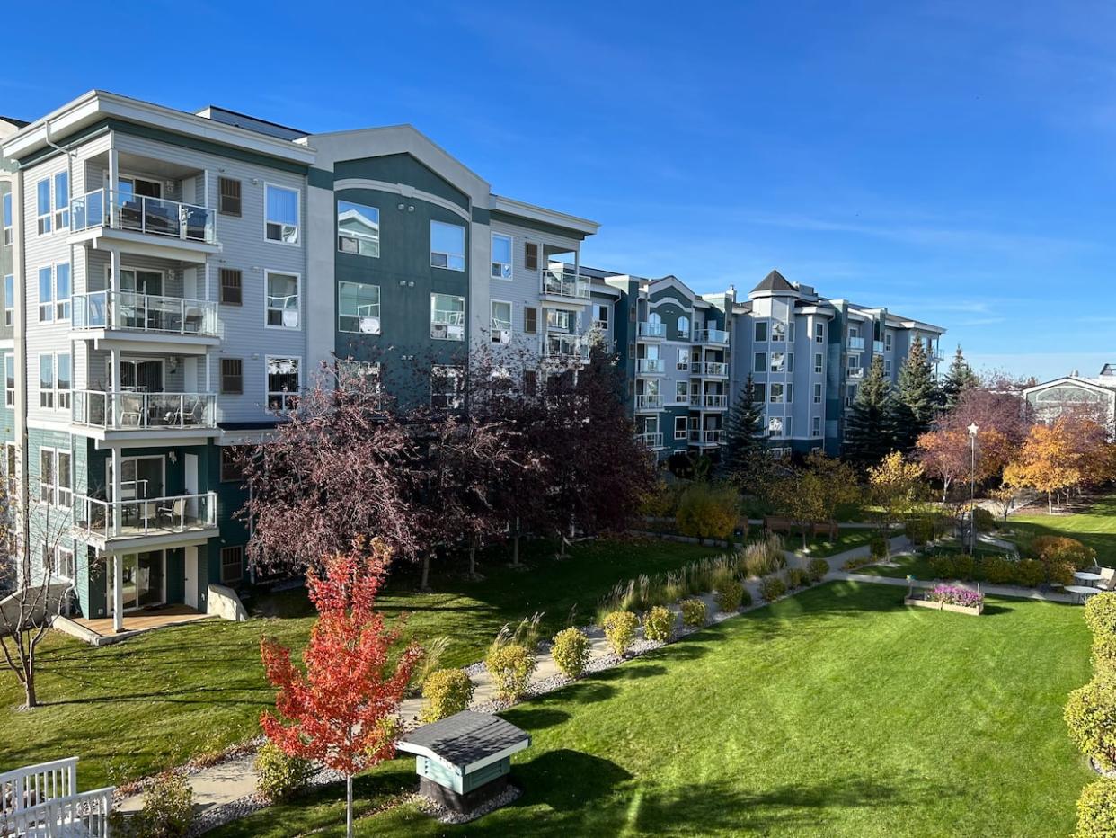 Devonshire Village in southwest Edmonton, shown here, has dozens of former life-lease holders waiting in repayment queues. (Janet French/CBC - image credit)