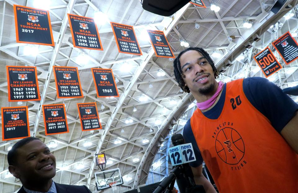 Tosan Evbuomwan, from Newcastle, England, made the unlikely journey to Princeton and the men's NCAA Tournament from a high school that initially didn't have a basketball team.