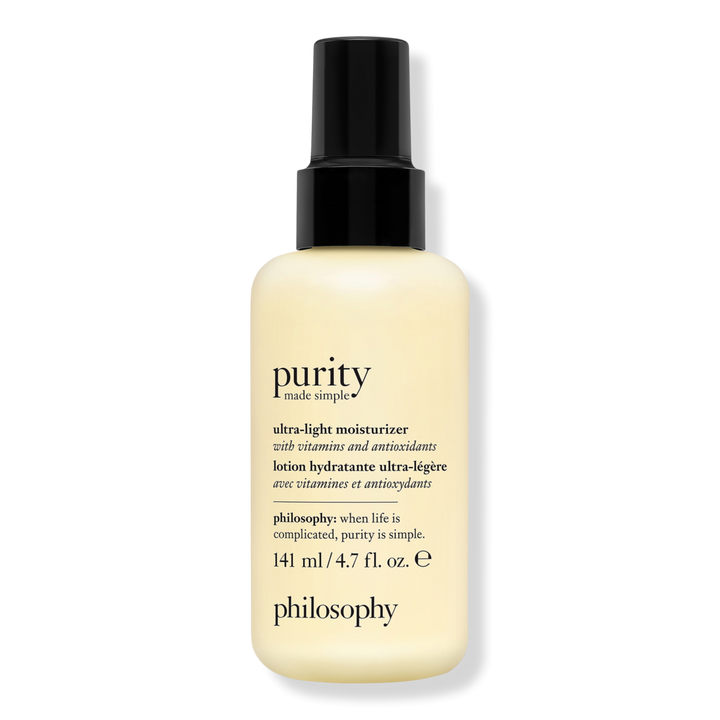 <p><a href="https://go.redirectingat.com?id=74968X1596630&url=https%3A%2F%2Fwww.ulta.com%2Fp%2Fpurity-made-simple-moisturizer-xlsImpprod17561003&sref=https%3A%2F%2Fwww.goodhousekeeping.com%2Fbeauty%2Fanti-aging%2Fg41845575%2Fface-moisturizer-for-dry-skin%2F" rel="nofollow noopener" target="_blank" data-ylk="slk:Shop Now;elm:context_link;itc:0;sec:content-canvas" class="link ">Shop Now</a></p><p>Purity Made Simple Ultra-Light Moisturizer</p><p>ulta.com</p><p>$28.00</p><span class="copyright">Philosophy</span>