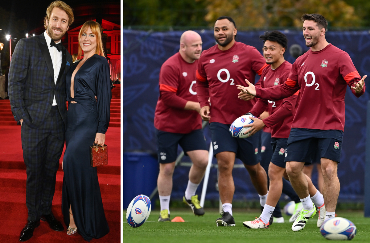 Former England captain Chris Robshaw and his singer wife Camilla Kerslake, were among the fans roaring on Steve Borthwick’s side ahead of the match (ES Composite)