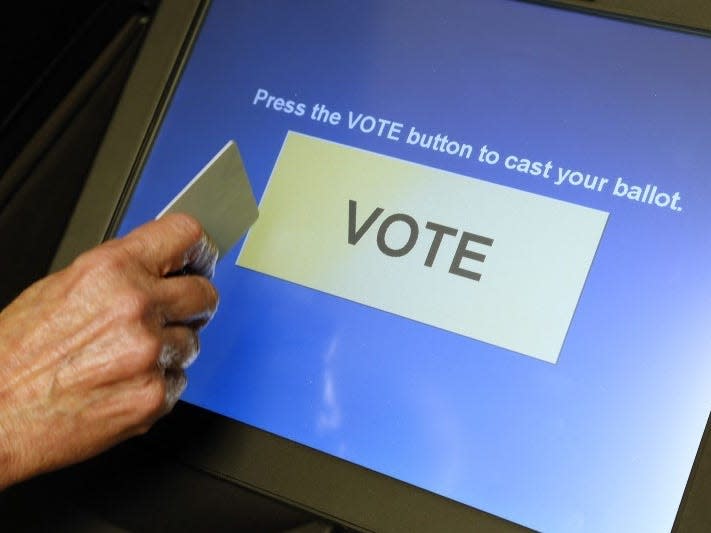 Touchscreen voting machine