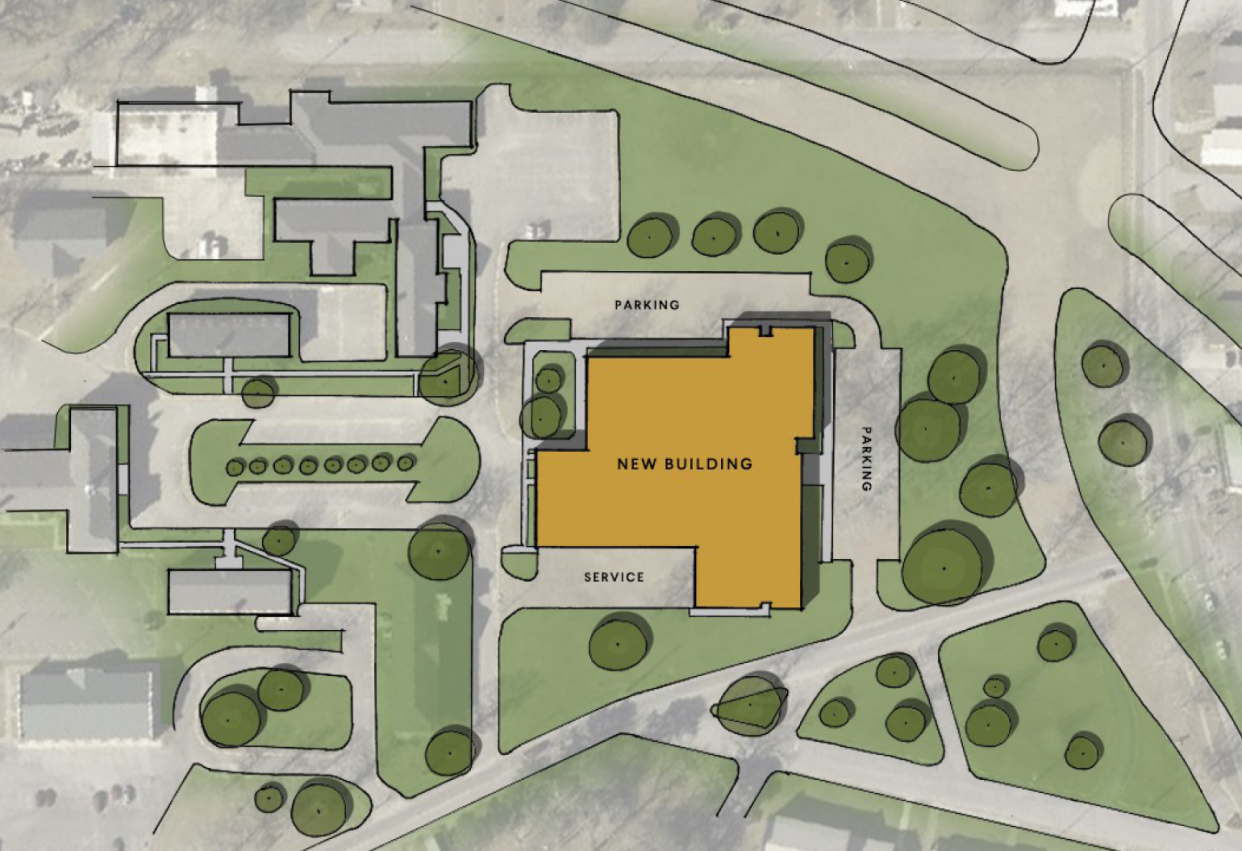 A rendering of the blueprint map for GSCC's Advanced Manufacturing Center.
