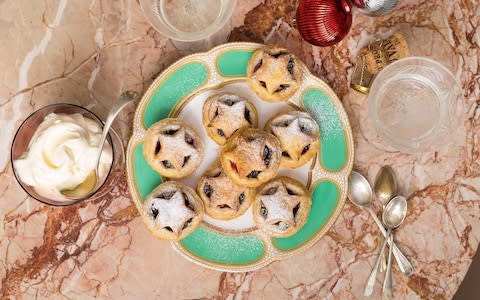 Josceline Dimbleby's mince pies with orange pastry and fresh cranberries