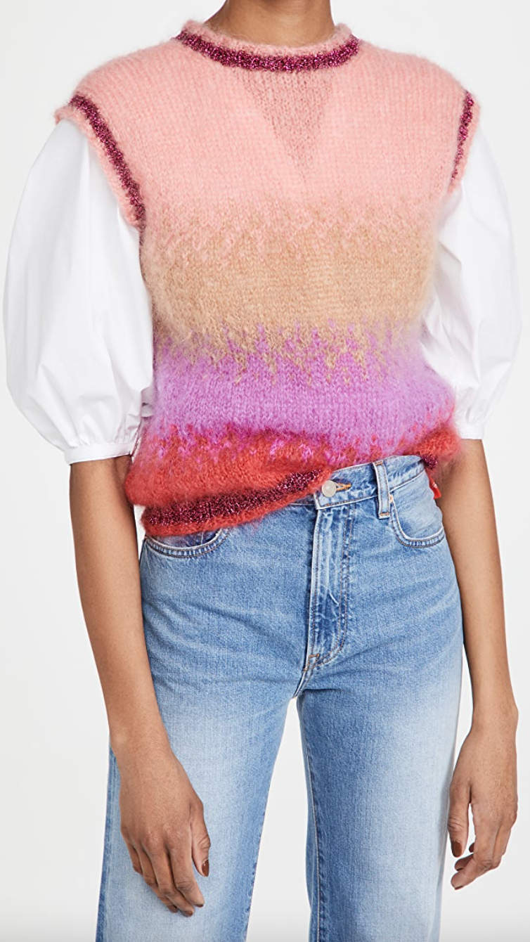 Rose Carmine Mohair Knit Vest (Photo via Shopbop)