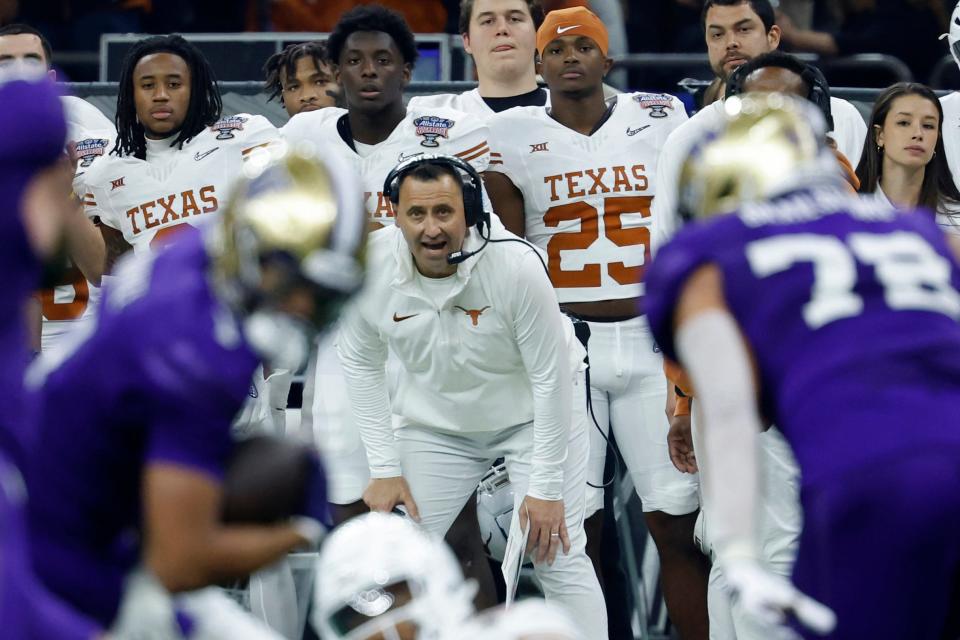 Texas football coach Steve Sarkisian this week praised former Alabama coach Nick Saban and former Seattle Seahawks and USC coach Pete Carroll for helping shape his coaching career. Both coaching legends retired this offseason.