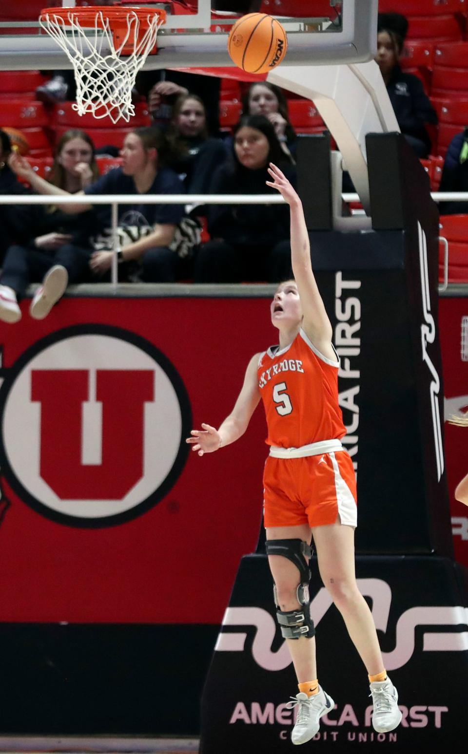 Syracuse plays Skyridge in a 6A girls quarterfinal basketball game at the Huntsman Center in Salt Lake City on Monday, Feb. 26, 2024. | Kristin Murphy, Deseret News