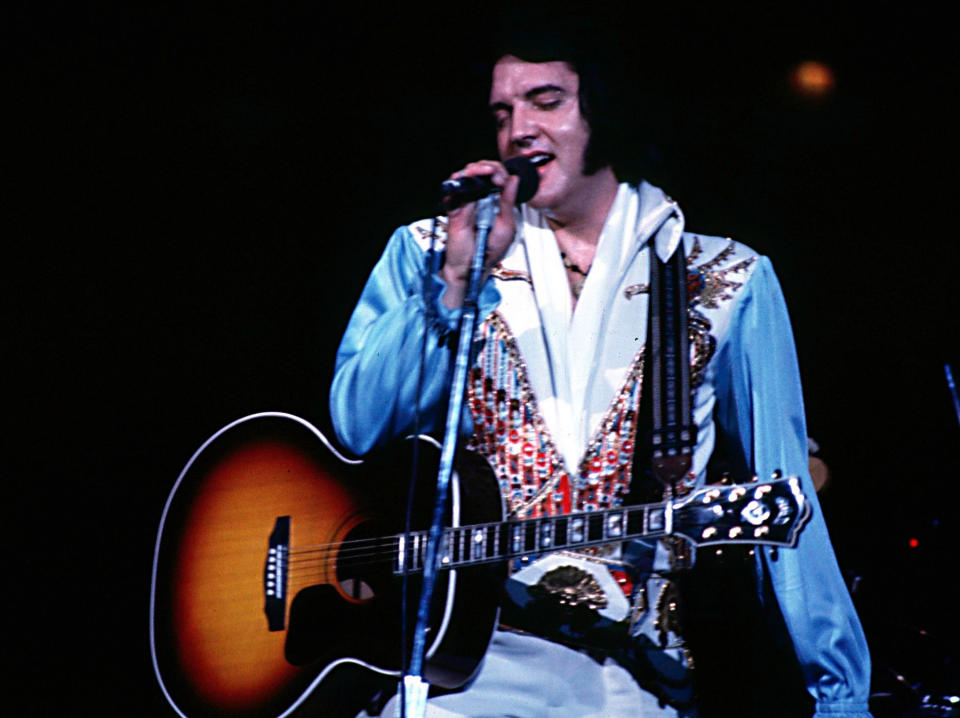 <span><span>Elvis performing in 1970s. Credit: Raoul Gatchalian/Shutterstock </span></span>