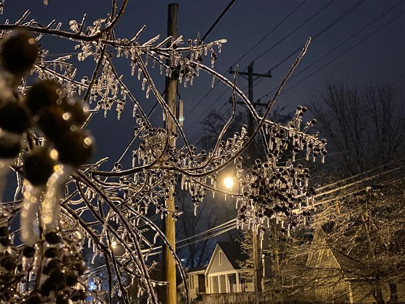 An ice storm hit Memphis overnight Monday into Tuesday morning. This is a Midtown neighborhood early Tuesday morning.