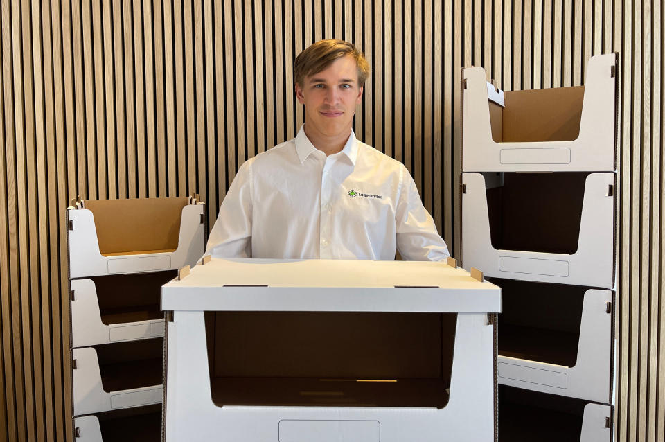 Simple Idee, saftige Umsätze: Sebastian Welp geht davon aus, mit recyclebaren Lagerkisten 2023 rund sechs Millionen Euro umzusetzen. Im nächsten Jahr will er in die USA expandieren. - Copyright: Lagerkarton