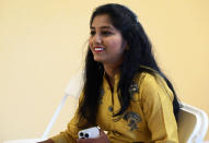 This undated photo provided by Srinivas Chaluvadi, shows Aishwarya Thatikonda, who was among the victims of Saturday's mass shooting on May 6, 2023, at Allen Premium Outlets in Allen, Texas. (Srinivas Chaluvadi via AP)