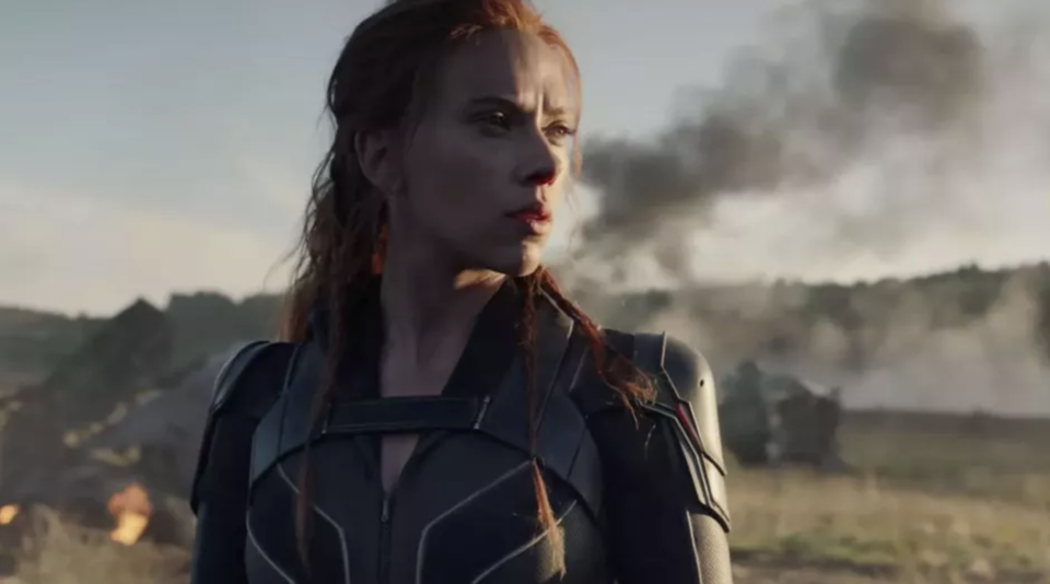 Scarlett Johansson&#39;s Black Widow on the battlefield (credit: Marvel Studios)