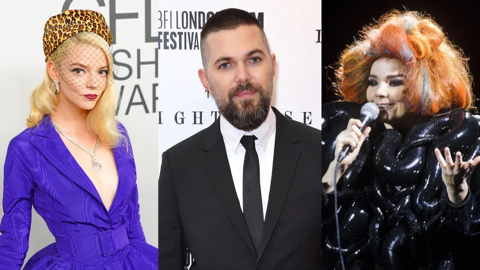 Robert Eggers' film 'The Northman' stars Anya Taylor-Joy and Bjork. (Sean Zanni/Patrick McMullan/Gareth Cattermole/BFI/Malte Kristiansen/AFP/Getty)