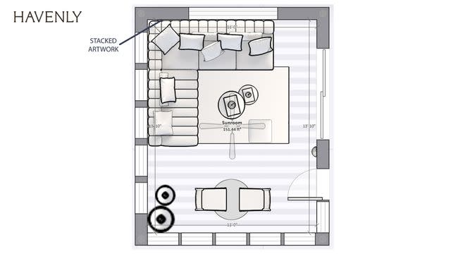 <p>Designed by Havenly</p> Kasee Smith's floor plan for my porch