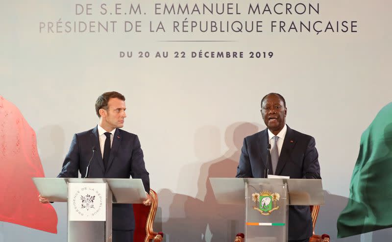 France's President Macron visits the Ivory Coast