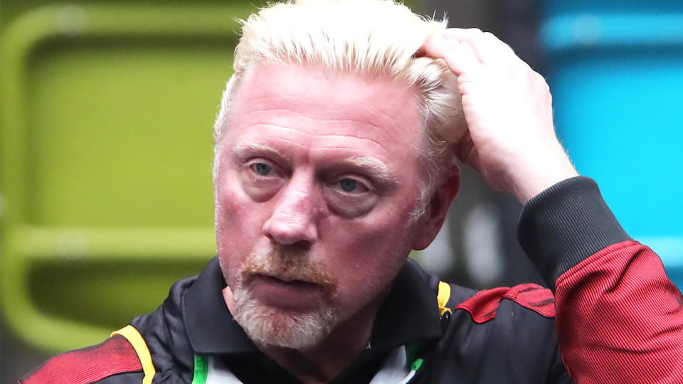 Boris Becker (pictured) during a tennis tournament.