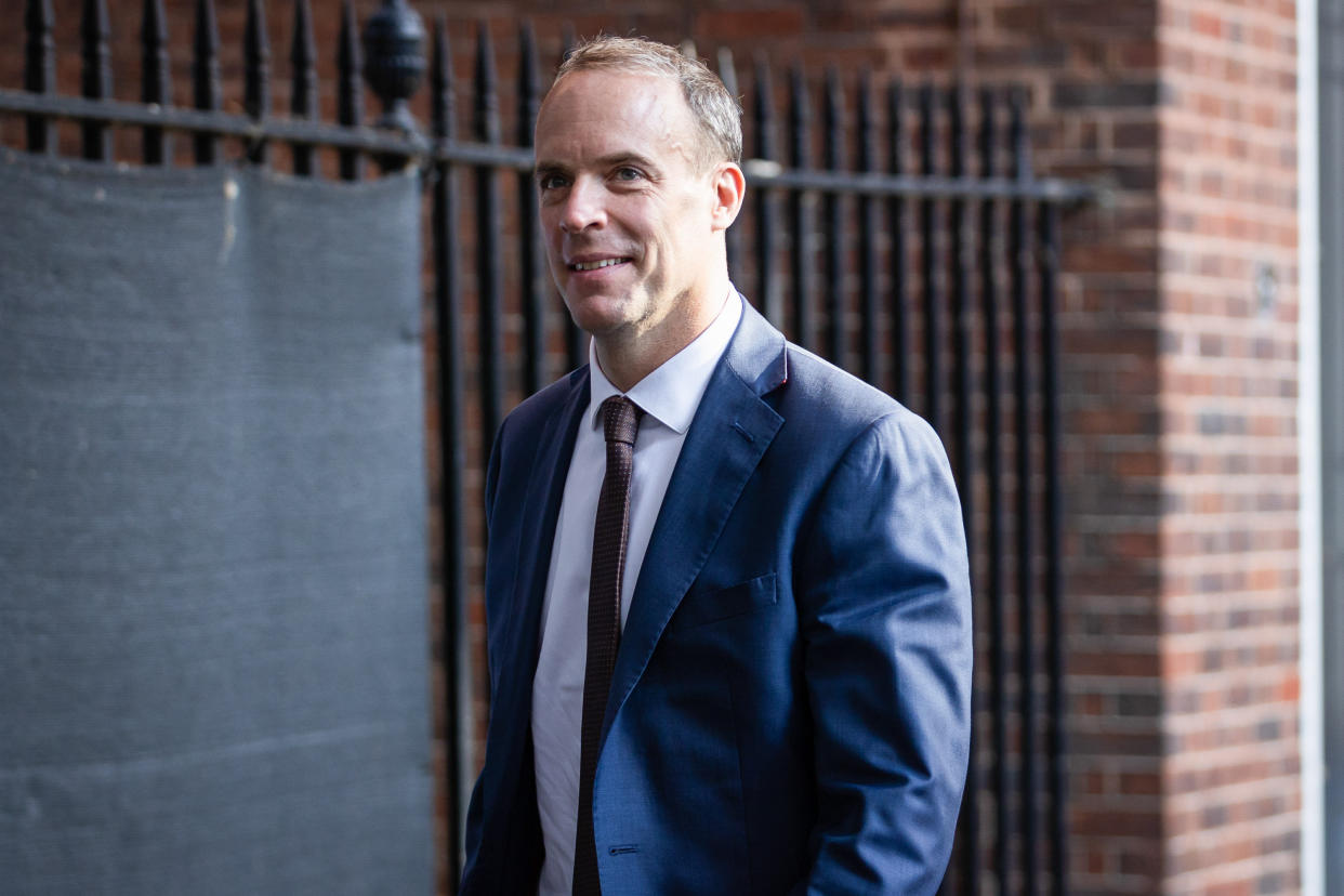 Dominic Raab departs after a cabinet meeting in Downing Street, London. (Photo by Tejas Sandhu / SOPA Images/Sipa USA)