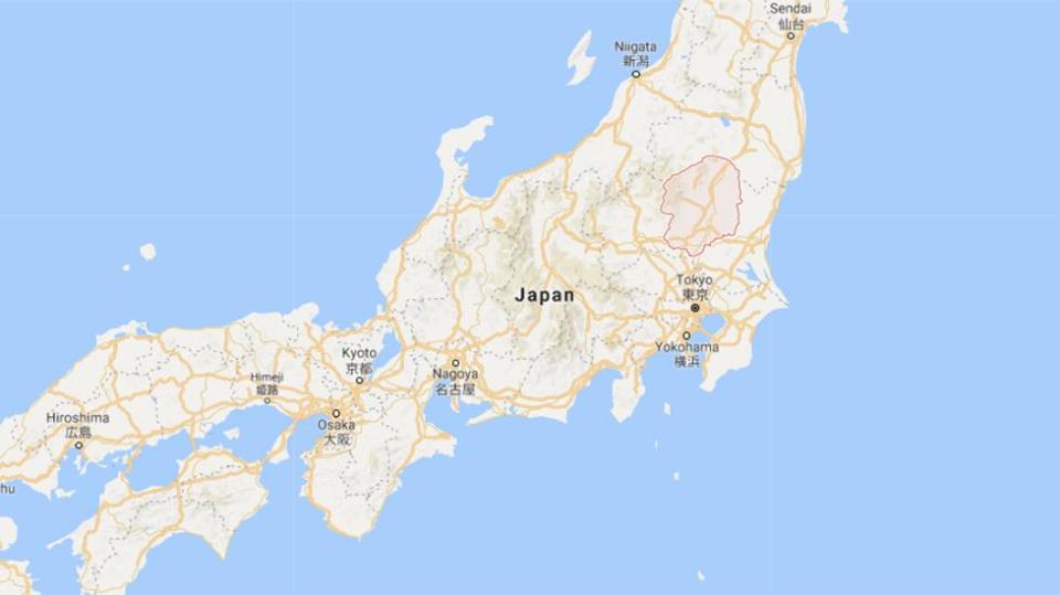 Six feared dead after avalanche hits ski resorts north of Tokyo. Source: Google Maps