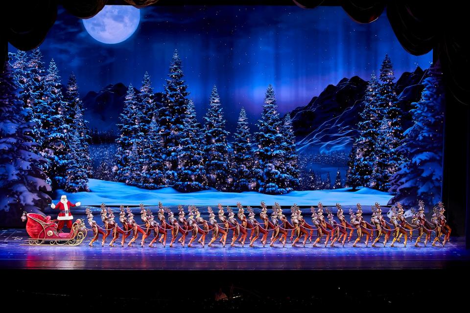 There are 36 Radio City Rockettes on stage in each musical number in  The Christmas Spectacular, which runs through Jan. 2, 2022 at Radio City Music Hall in New York City.