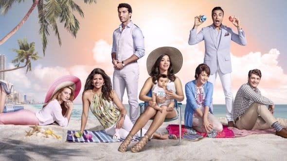 Cast of Jane the Virgin on the beach