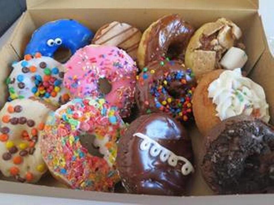 Hurts Donut served giant, whimsically topped yeast and cake doughnuts.