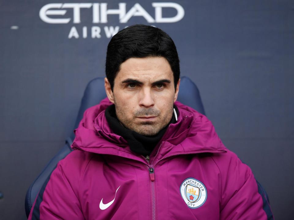 Mikel Arteta is very highly thought of in coaching circles after his work at Manchester City: Getty