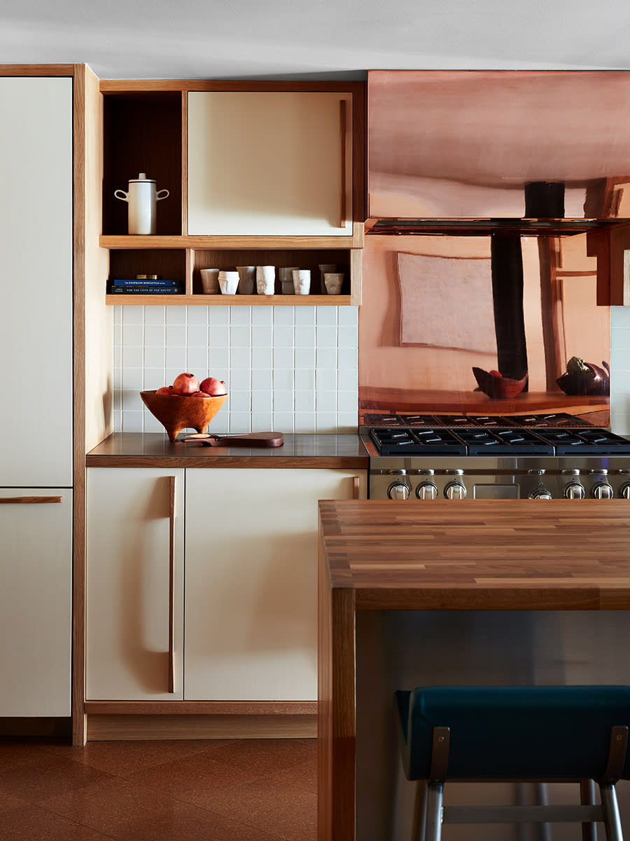 mid-century cream kitchen