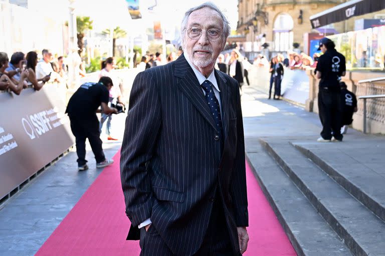 Brandoni en la alfombra roja del Festival de San Sebastián durante la presentación en estreno mundial, a fines de septiembre, de la miniserie Nada