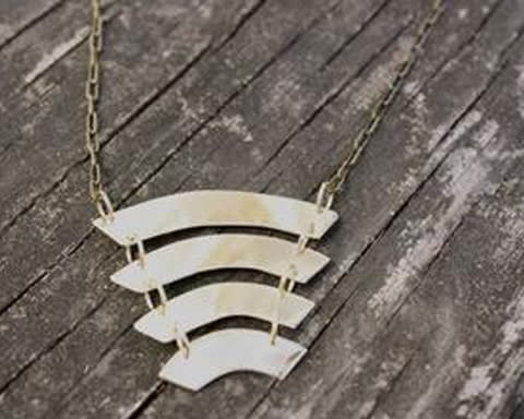 Rebekah Vinyard, Sound Wave Necklace, $45