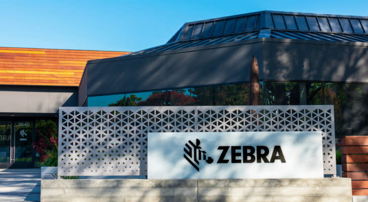 A photo of the sign for Zebra Technologies (ZBRA) outside of a building.