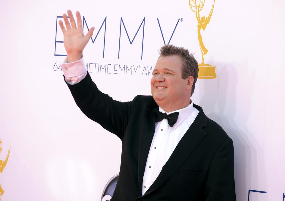 Actor Eric Stonestreet arrives at the 64th Primetime Emmy Awards at the Nokia Theatre on Sunday, Sept. 23, 2012, in Los Angeles. (Photo by Jordan Strauss/Invision/AP)