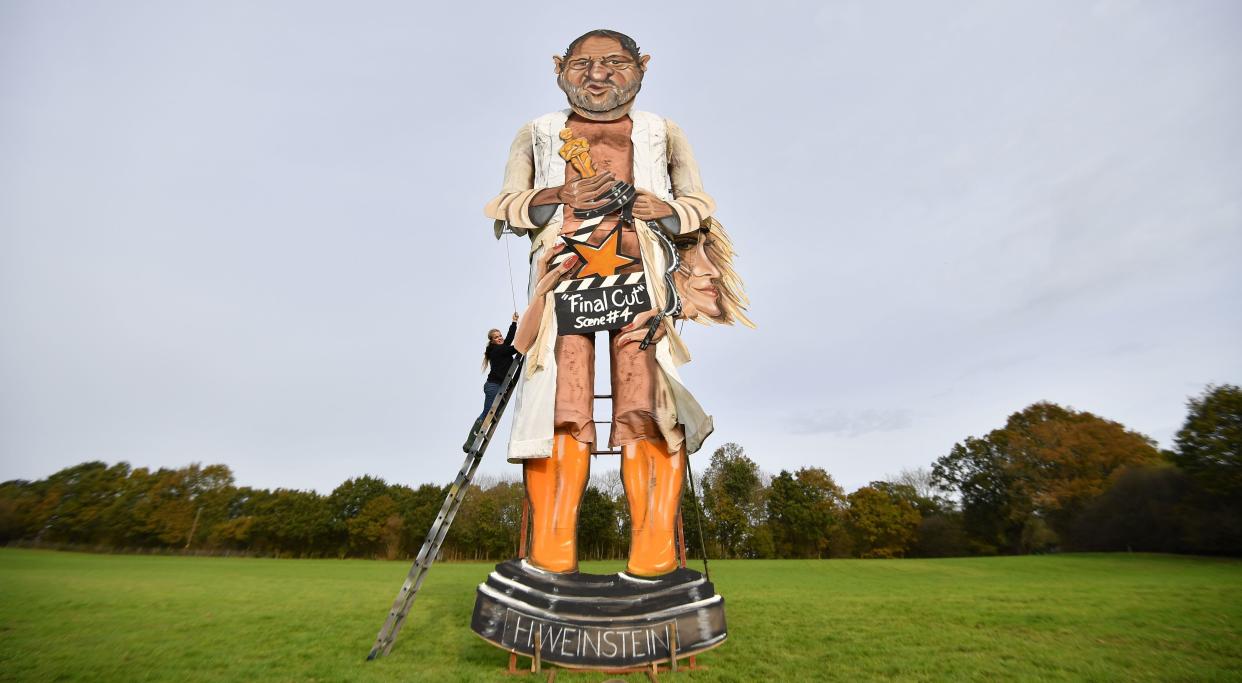 An effigy of Harvey Weinstein will be set alight at the Edenbridge bonfire celebrations this weekend. (Photo: BEN STANSALL via Getty Images)