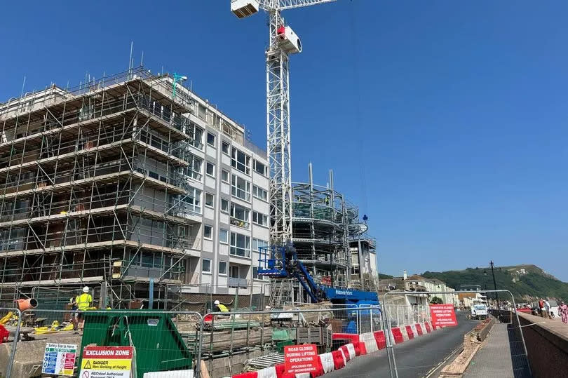 Fosseway Court on Seaton seafront is being redeveloped to include an additional block of flats -Credit:Mary Stenson/DevonLive