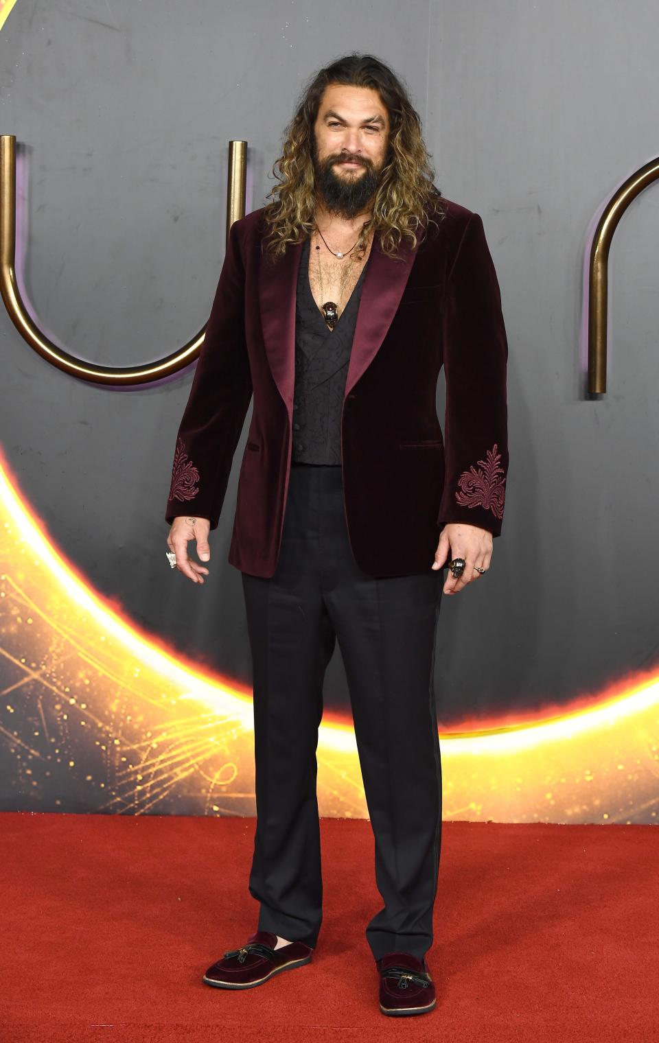 Jason Momoa at the London premiere of "Dune."