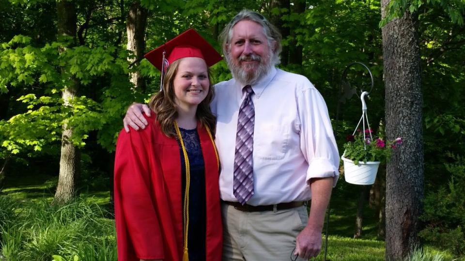 Eric Staats with niece Meghan Feldmann at her graduation.