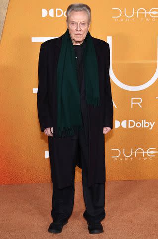 <p>Jamie McCarthy/WireImage</p> Christopher Walken at the "Dune: Part Two" premiere Feb. 25