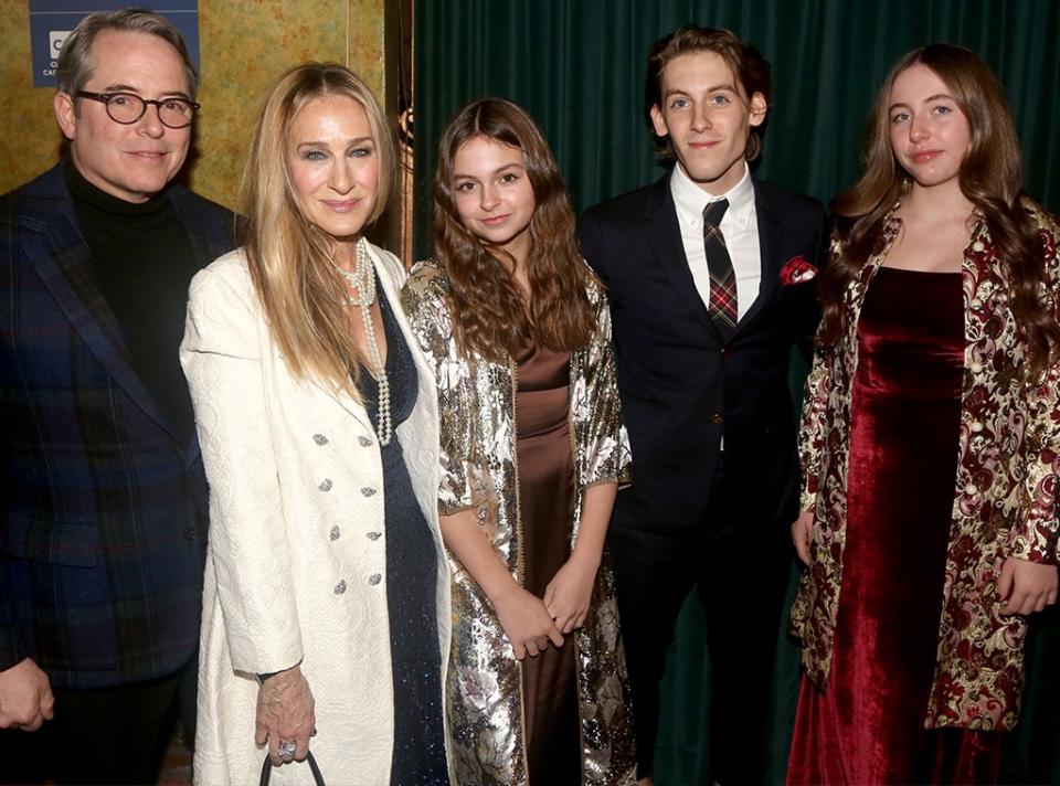 Matthew Broderick, Sarah Jessica Parker, Tabitha Hodge Broderick, James Wilkie Broderick, Marion Loretta Elwell Broderick