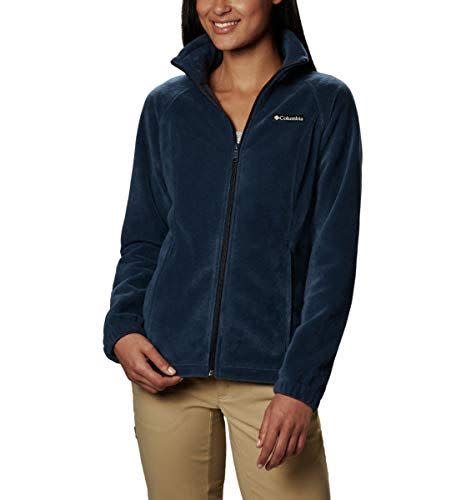 1) Columbia womens Benton Springs Full Zip Fleece Jacket, Columbia Navy, Small US