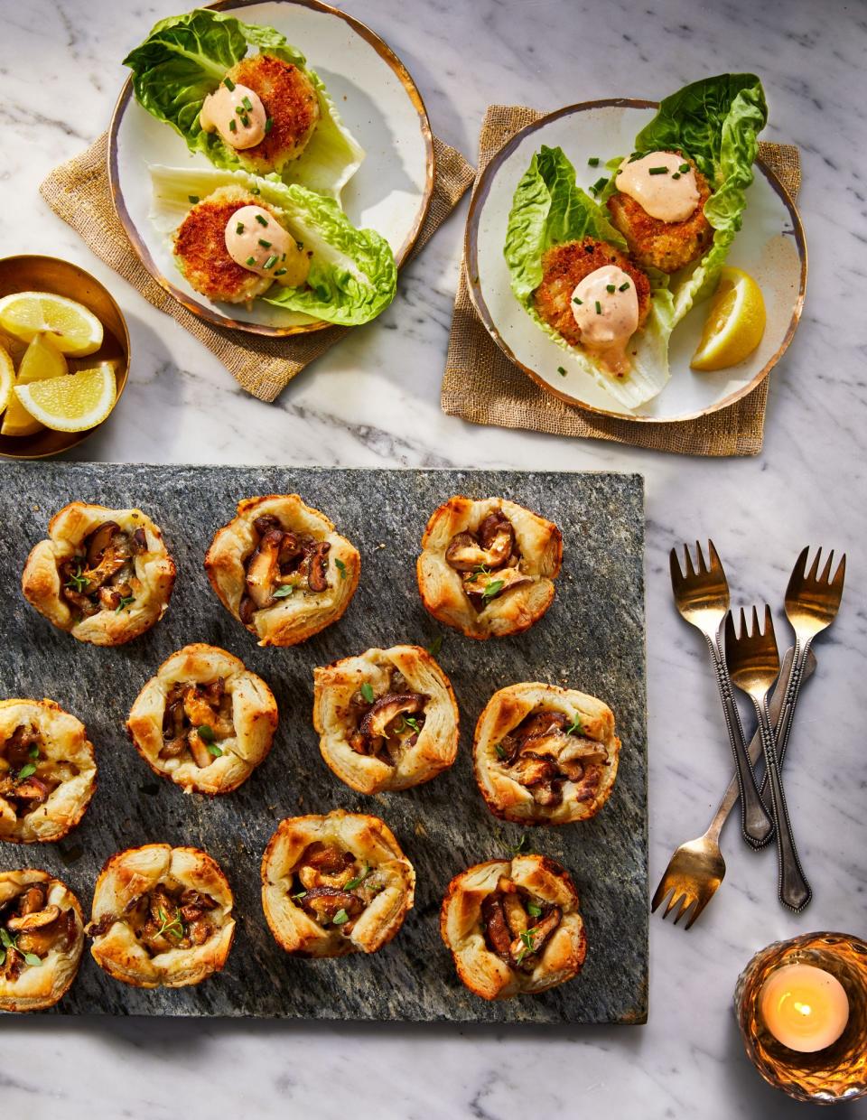 Cheesy Mushroom Tartlets