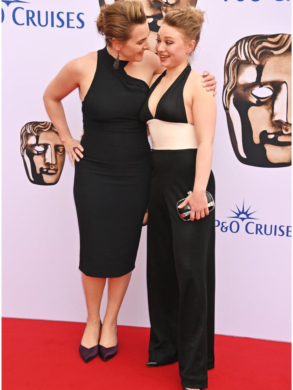 Mia Threapleton and Kate Winslet attend the 2023 BAFTA Television Awards with P&amp;O Cruises at The Royal Festival Hall on May 14, 2023 in London, England