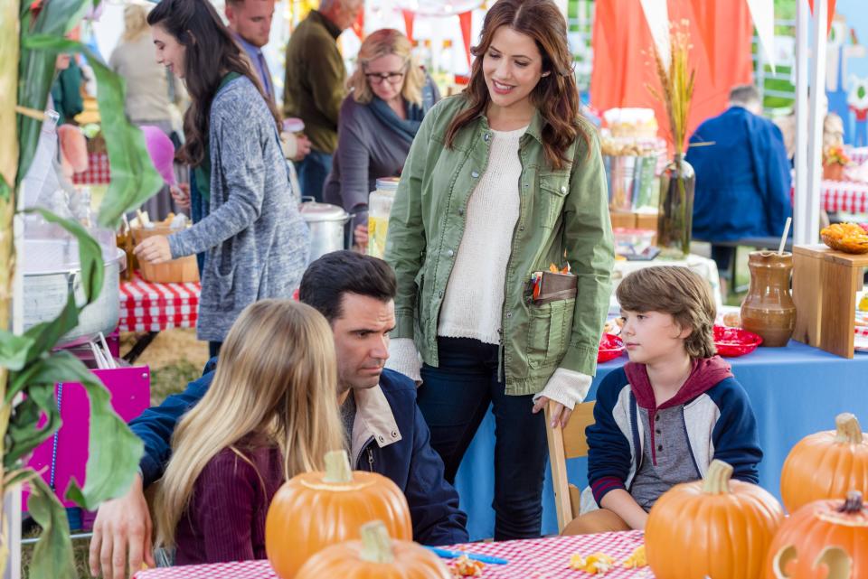 Lauren McNamara, Benjamin Ayres, Julie Gonzzlo and Christian Michael Cooper in ‘Falling for Vermont.’