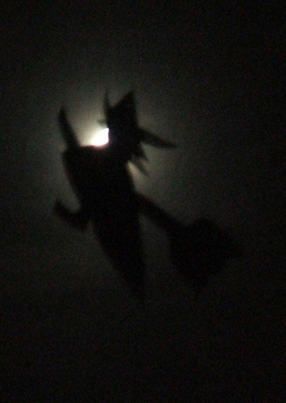 A quick shot of a witch’s flight on an October full moon. Jean Tanner/Submitted photo