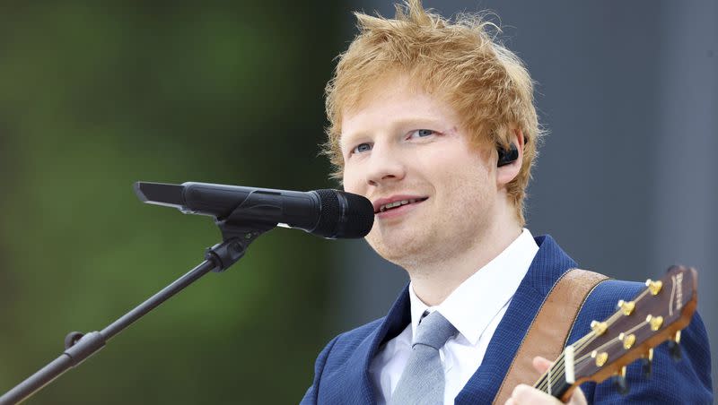 British singer Ed Sheeran performs during the Platinum Jubilee Pageant, in London on June 5, 2022. Jury selection and opening statements are expected to begin Monday, April 24, 2023, in a trial that mashes up Ed Sheeran’s “Thinking Out Loud” with Marvin Gaye’s “Let’s Get It On.”