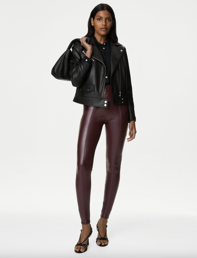 M&S' flattering leather look £25 leggings are back in stock