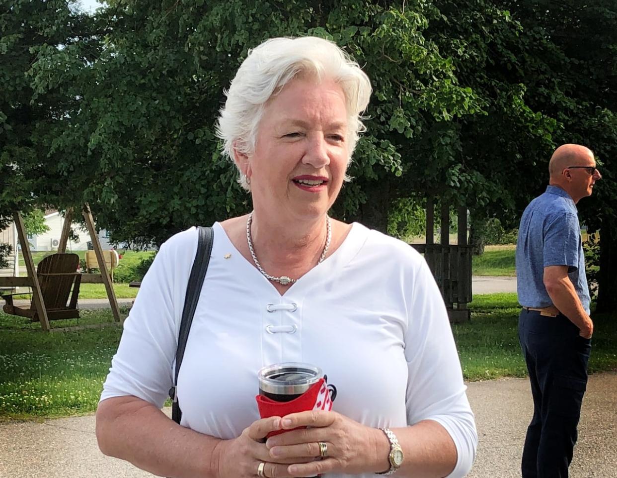 Sustainable Technology Development Canada board chair Annette Verschuren, pictured in 2021. The federal ethics commissioner has launched an investigation after she participated in the approval of more than $200,000 in grants to a private firm she directed. (Tom Ayers/CBC - image credit)